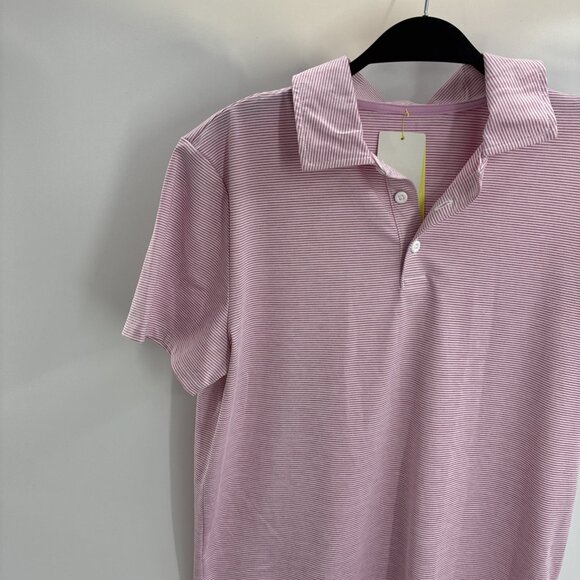 All In Motion Mens Size S Pink Polo Shirt Short Sleeve Collared Performance Golf - Picture 2 of 6